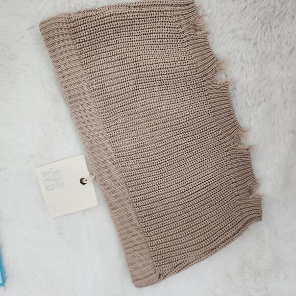 NEW Ser.O.Ya By Retrofete Ember Natural Knit Sleeveless Bandeau Tube Crop Top - Picture 10 of 11